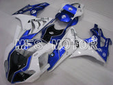 Carénage ABS injecté BMW S1000RR 2009-2014 - Style usine - Blanc Bleu - MFS4155